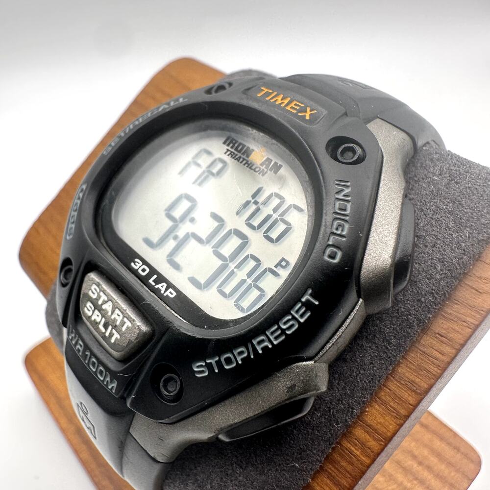Timex Ironman Triathlon 30 Lap Black Gray Digital Sport Watch